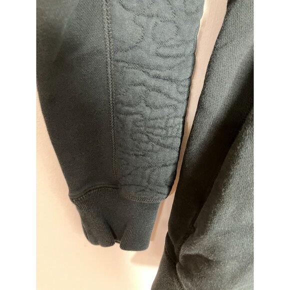 Nike Women's Medium Black Cowlneck Full Pull Over Hoodie Quilted Pattern Sleeve - Picture 4 of 10